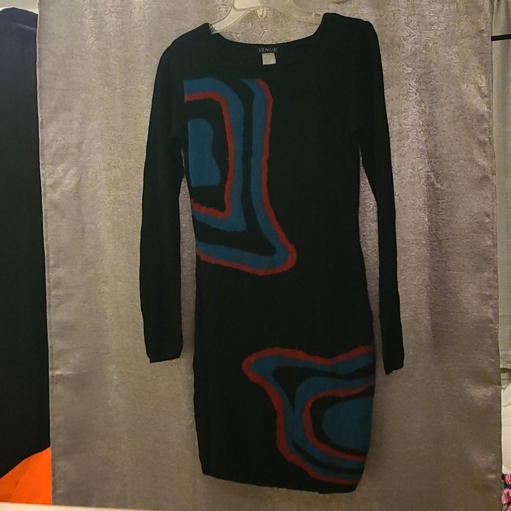 Unique Art-Style Sweater Dress